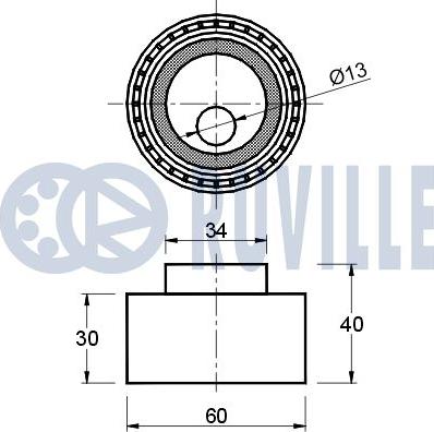 Ruville 540460 - Натяжна ролик, ремінь ГРМ avtolavka.club