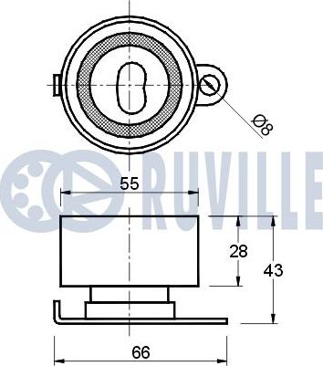 Ruville 540127 - Натяжна ролик, ремінь ГРМ avtolavka.club