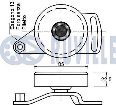 Ruville 540249 - Натягувач ременя, клинові зуб. avtolavka.club