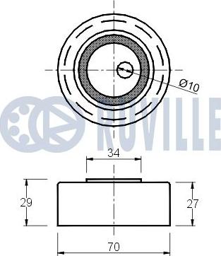 Ruville 540237 - Натягувач ременя, клинові зуб. avtolavka.club