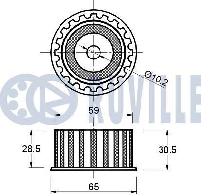 Ruville 540783 - Паразитний / Провідний ролик, зубчастий ремінь avtolavka.club