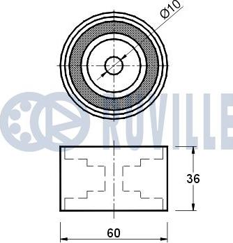 Ruville 541419 - Паразитний / Провідний ролик, зубчастий ремінь avtolavka.club