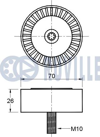 Ruville 541625 - Паразитний / провідний ролик, поліклиновий ремінь avtolavka.club