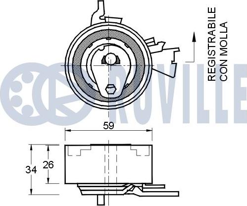 Ruville 541675 - Натяжна ролик, ремінь ГРМ avtolavka.club