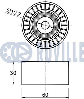 Ruville 541813 - Паразитний / провідний ролик, поліклиновий ремінь avtolavka.club