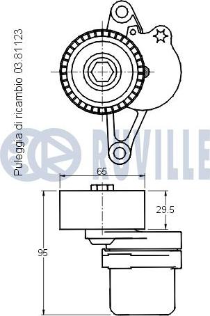 Ruville 541812 - Натягувач ременя, клинові зуб. avtolavka.club