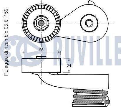 Ruville 541878 - Натягувач ременя, клинові зуб. avtolavka.club