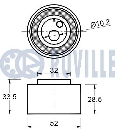 Ruville 541345 - Натяжна ролик, ремінь ГРМ avtolavka.club