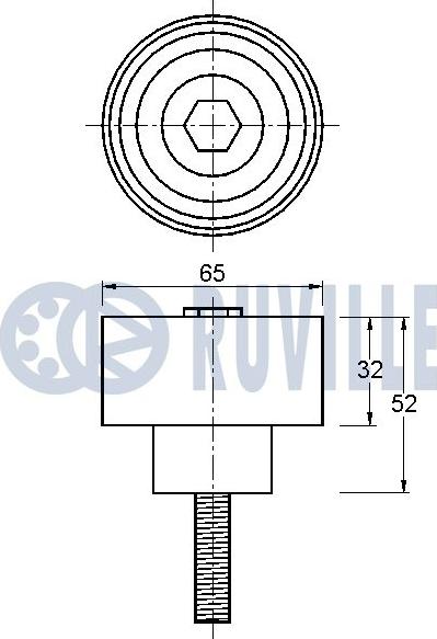 Ruville 541306 - Паразитний / провідний ролик, поліклиновий ремінь avtolavka.club