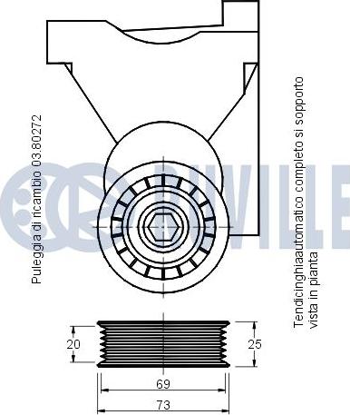 Ruville 541300 - Натягувач ременя, клинові зуб. avtolavka.club