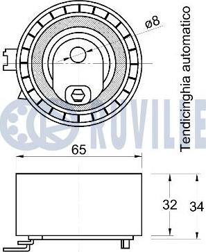 Ruville 541758 - Натяжна ролик, ремінь ГРМ avtolavka.club