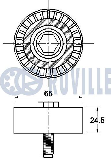 Ruville 542503 - Паразитний / провідний ролик, поліклиновий ремінь avtolavka.club