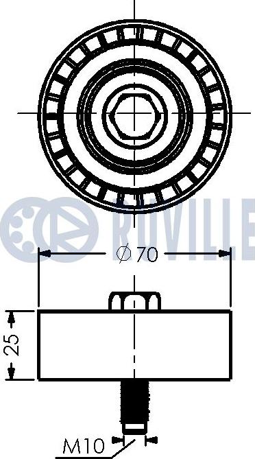 Ruville 542047 - Паразитний / провідний ролик, поліклиновий ремінь avtolavka.club