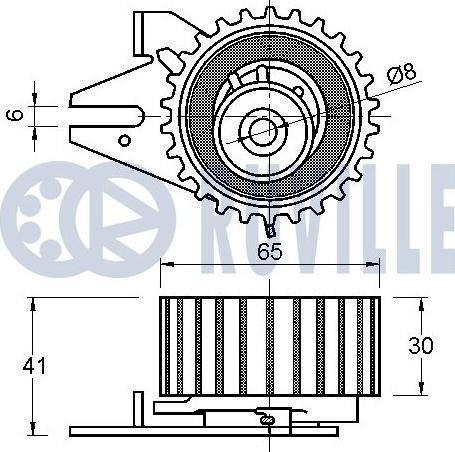 Ruville 542309 - Паразитний / Провідний ролик, зубчастий ремінь avtolavka.club