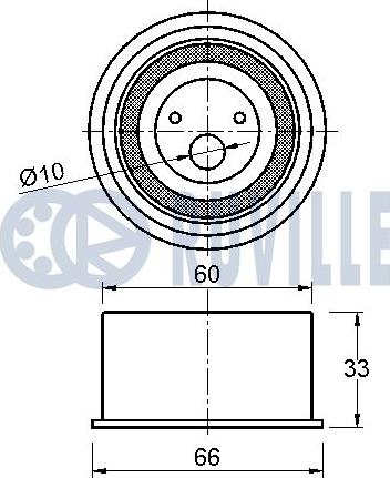 Ruville 542333 - Натяжна ролик, ремінь ГРМ avtolavka.club