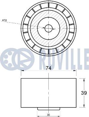 Ruville 542726 - Паразитний / провідний ролик, поліклиновий ремінь avtolavka.club