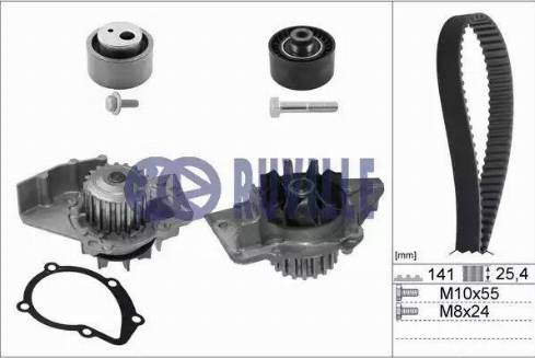 Ruville 55997711 - Водяний насос + комплект зубчатого ременя avtolavka.club