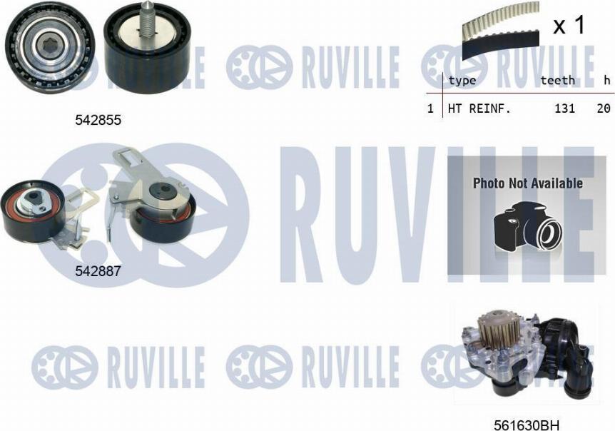 Ruville 5504972 - Водяний насос + комплект зубчатого ременя avtolavka.club