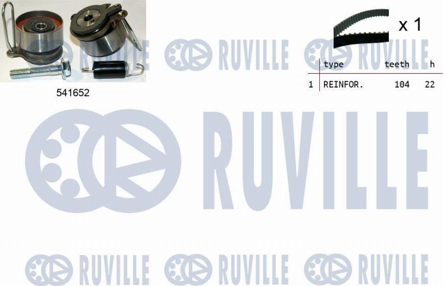 Ruville 550409 - Комплект ременя ГРМ avtolavka.club