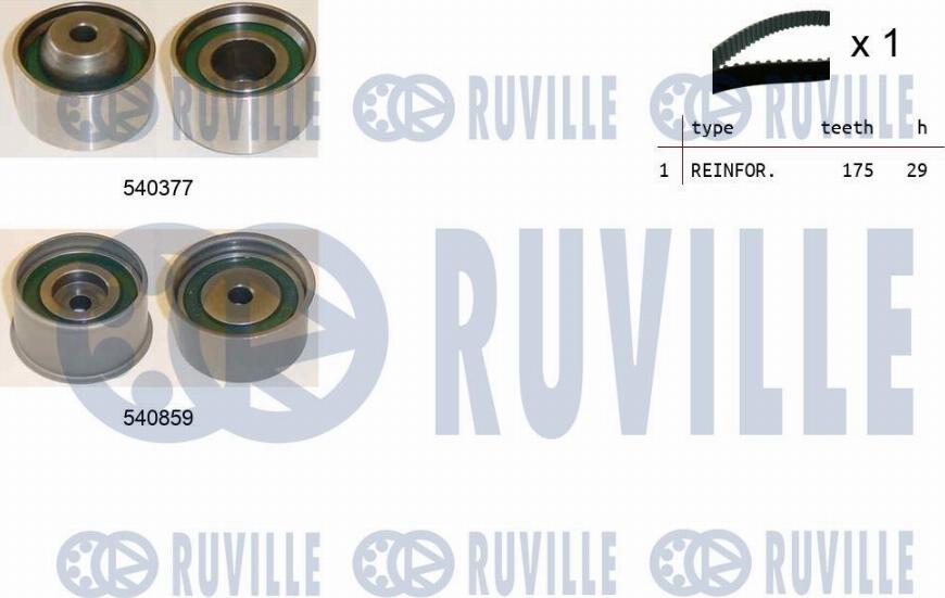 Ruville 550405 - Комплект ременя ГРМ avtolavka.club