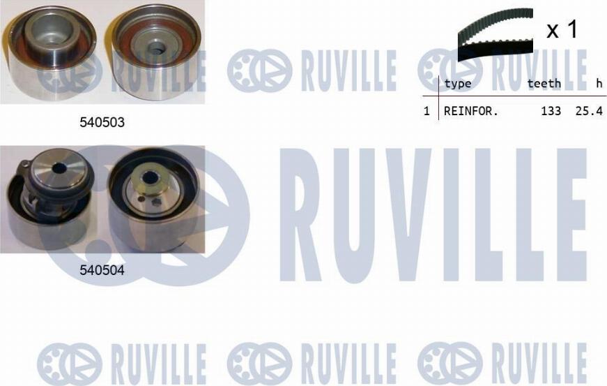 Ruville 550401 - Комплект ременя ГРМ avtolavka.club