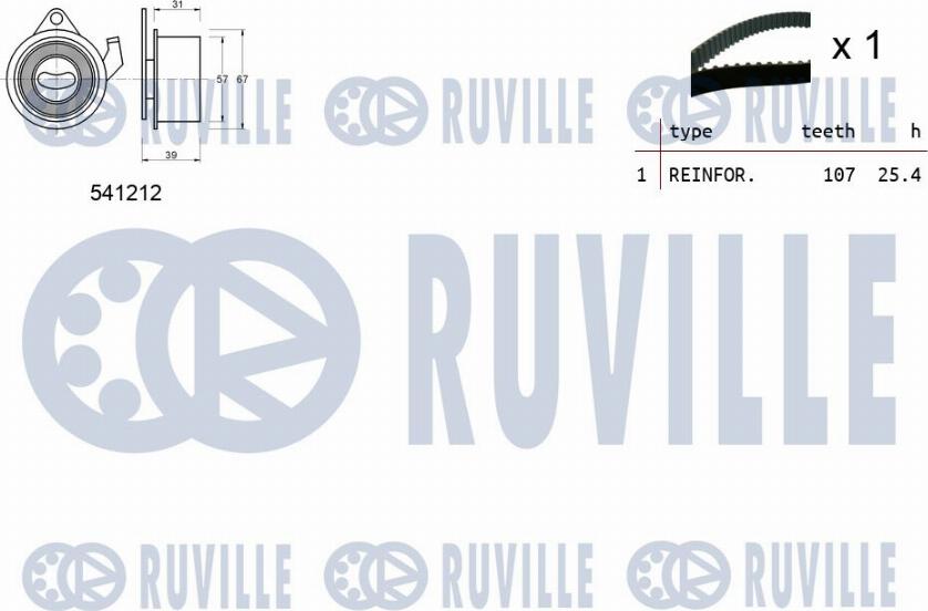 Ruville 550417 - Комплект ременя ГРМ avtolavka.club