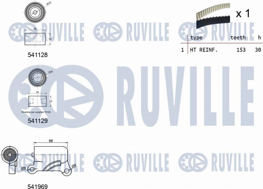 Ruville 550424 - Комплект ременя ГРМ avtolavka.club