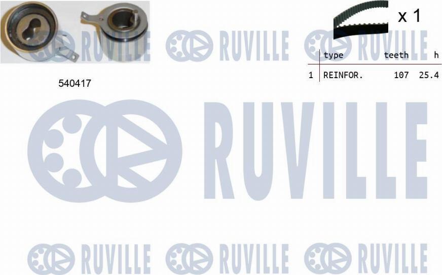 Ruville 550099 - Комплект ременя ГРМ avtolavka.club