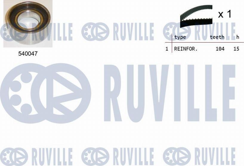 Ruville 550065 - Комплект ременя ГРМ avtolavka.club