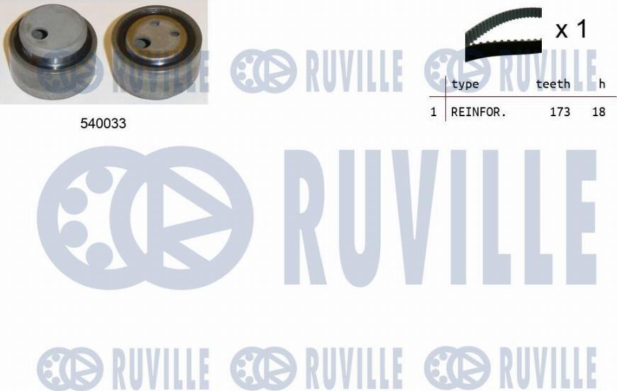 Ruville 550082 - Комплект ременя ГРМ avtolavka.club