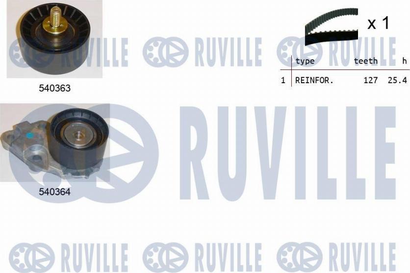 Ruville 550035 - Комплект ременя ГРМ avtolavka.club