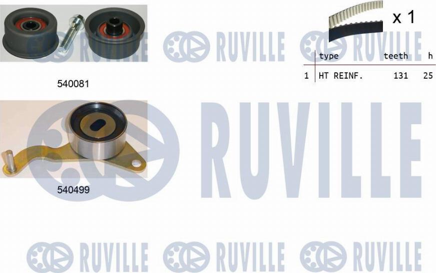 Ruville 550037 - Комплект ременя ГРМ avtolavka.club