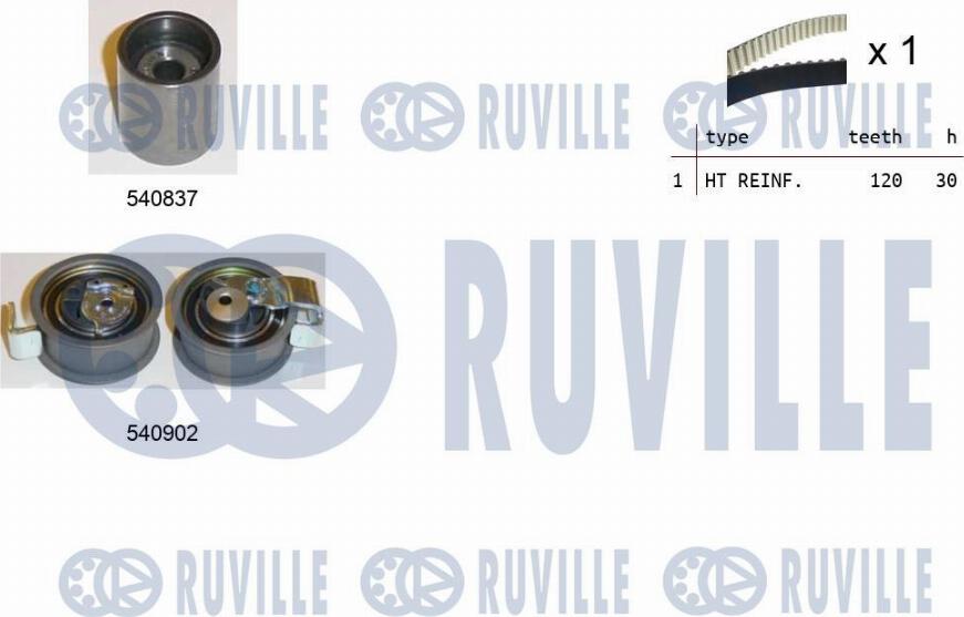 Ruville 550148 - Комплект ременя ГРМ avtolavka.club