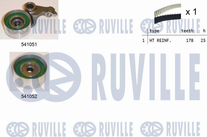 Ruville 550156 - Комплект ременя ГРМ avtolavka.club