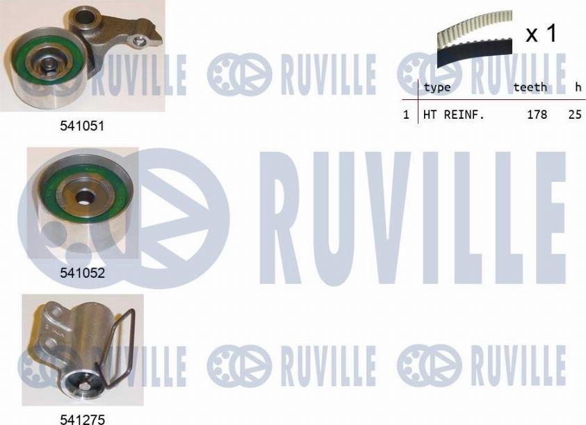 Ruville 550157 - Комплект ременя ГРМ avtolavka.club