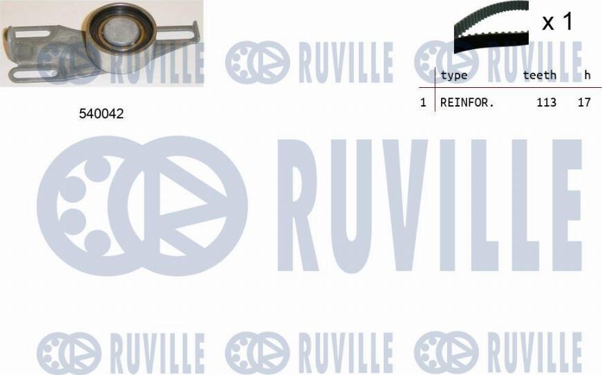 Ruville 550169 - Комплект ременя ГРМ avtolavka.club