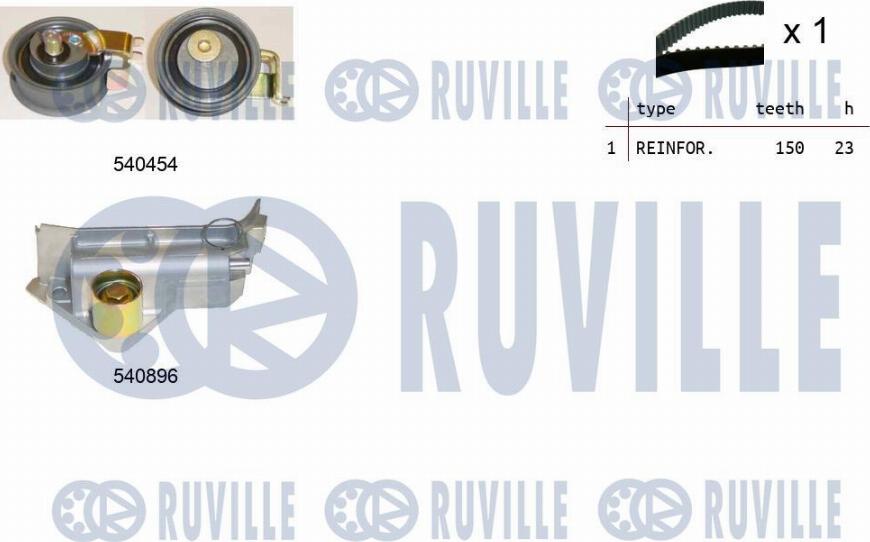 Ruville 550104 - Комплект ременя ГРМ avtolavka.club