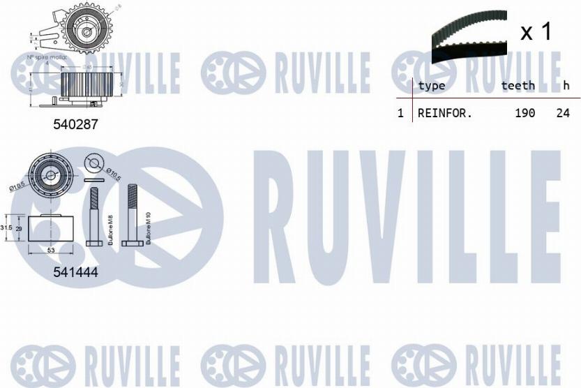 Ruville 550133 - Комплект ременя ГРМ avtolavka.club