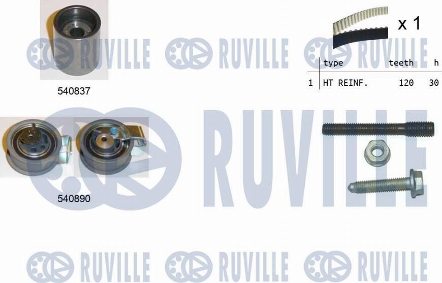 Ruville 550137 - Комплект ременя ГРМ avtolavka.club