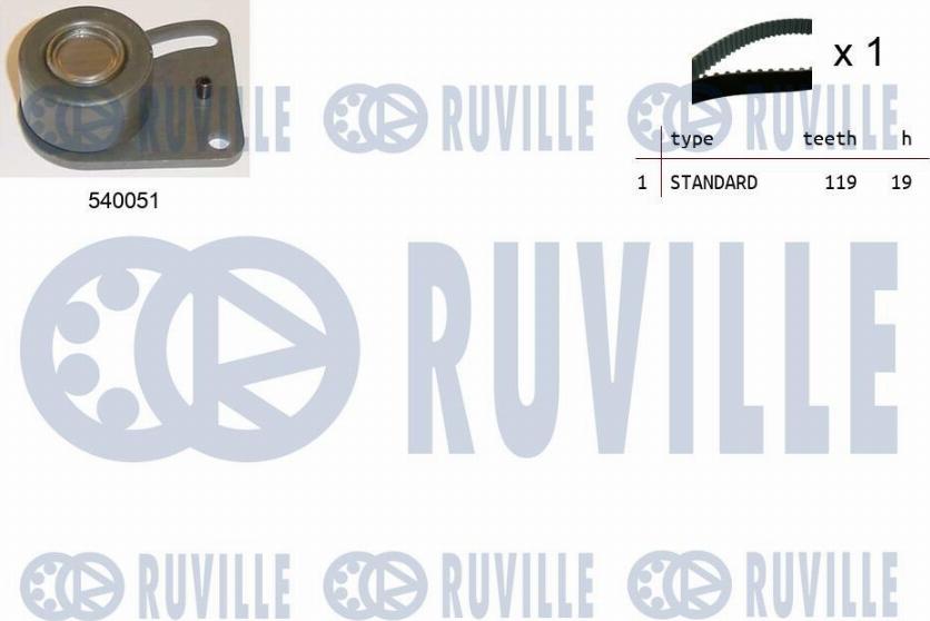 Ruville 550176 - Комплект ременя ГРМ avtolavka.club