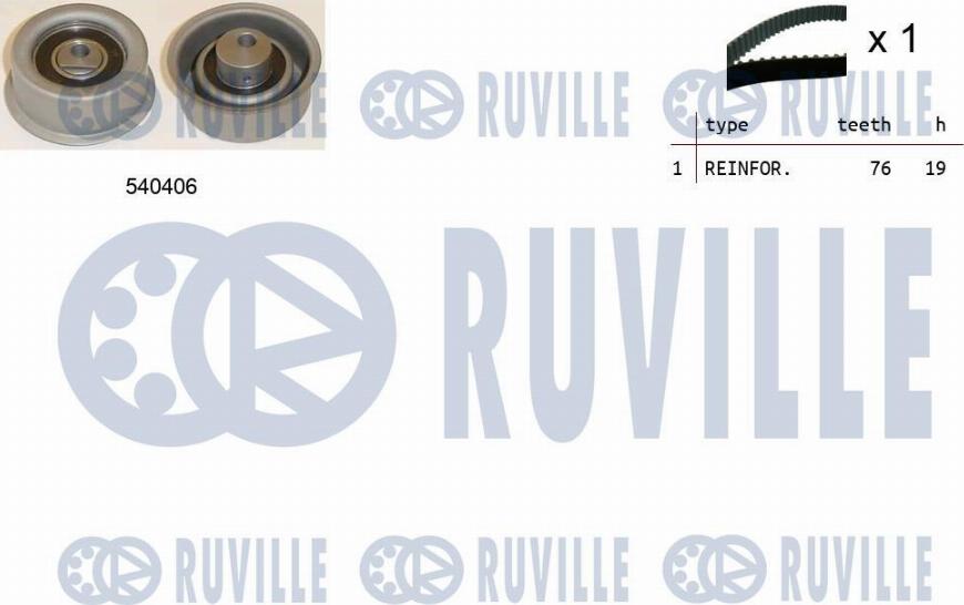 Ruville 550173 - Комплект ременя ГРМ avtolavka.club