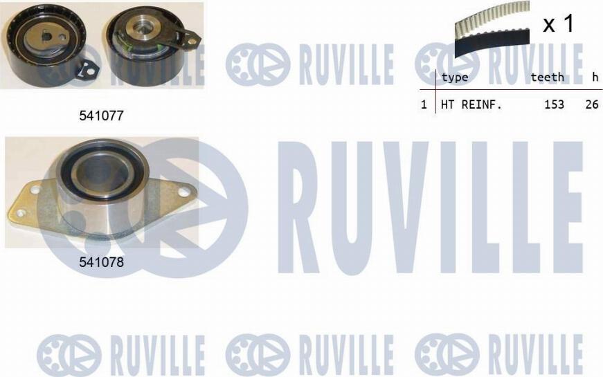 Ruville 550347 - Комплект ременя ГРМ avtolavka.club