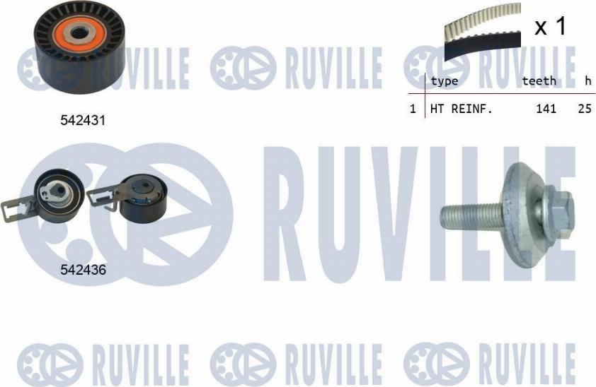 Ruville 550368 - Комплект ременя ГРМ avtolavka.club