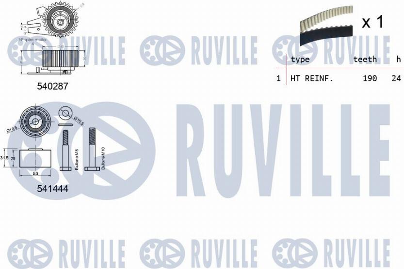 Ruville 550302 - Комплект ременя ГРМ avtolavka.club