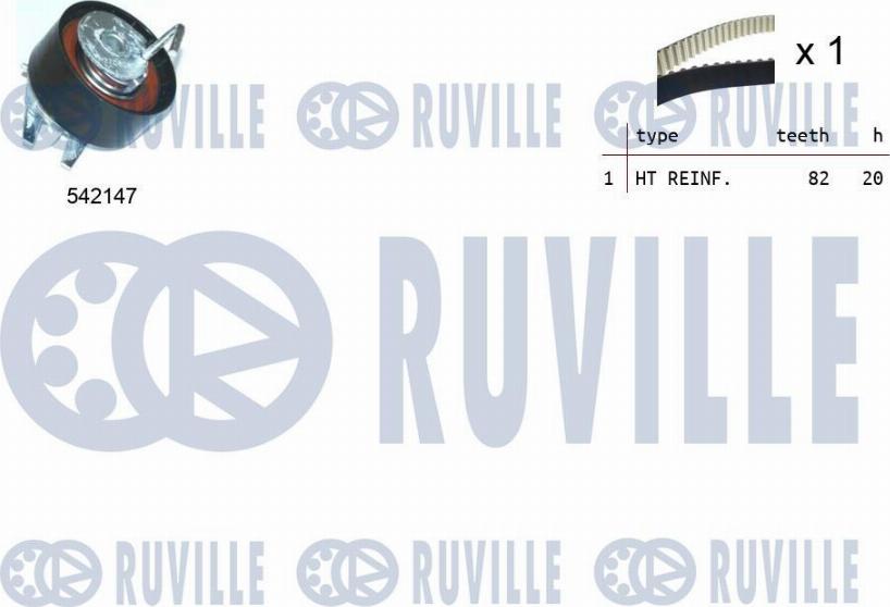 Ruville 550334 - Комплект ременя ГРМ avtolavka.club