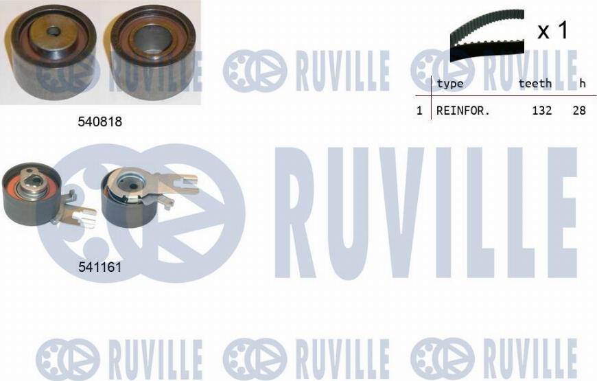 Ruville 550326 - Комплект ременя ГРМ avtolavka.club