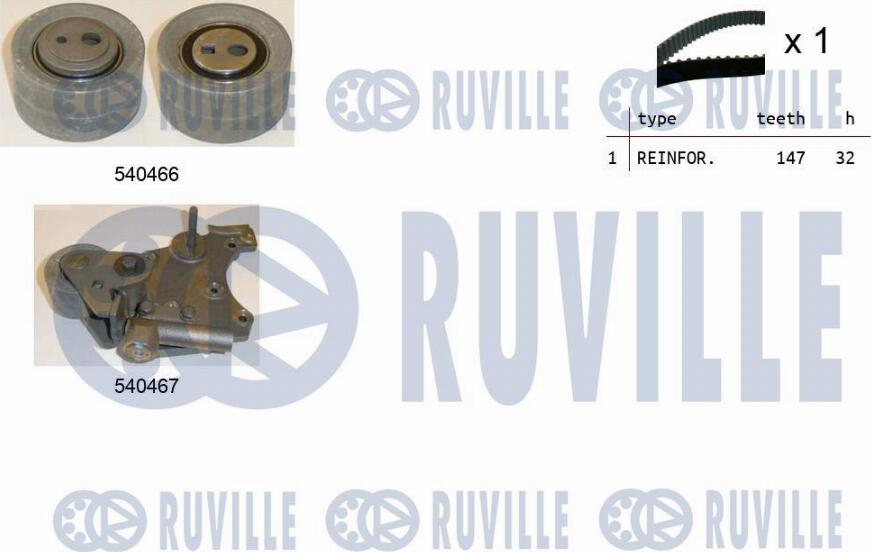 Ruville 550259 - Комплект ременя ГРМ avtolavka.club