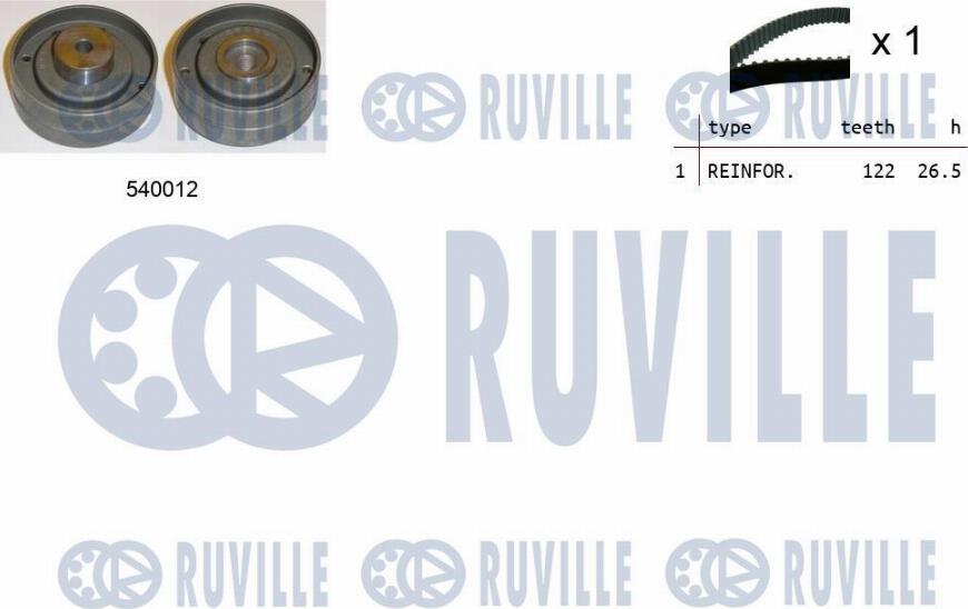 Ruville 550258 - Комплект ременя ГРМ avtolavka.club