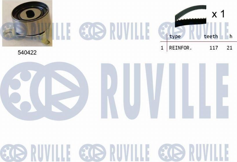 Ruville 550215 - Комплект ременя ГРМ avtolavka.club