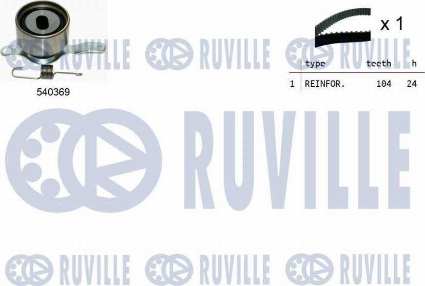 Ruville 550217 - Комплект ременя ГРМ avtolavka.club